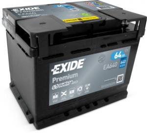 Autobaterie EXIDE Premium 12V 64Ah 640A EA640