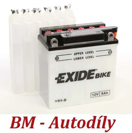 Motobaterie EXIDE BIKE Conventional 9Ah, 12V, EB9-B (YB9-B)
