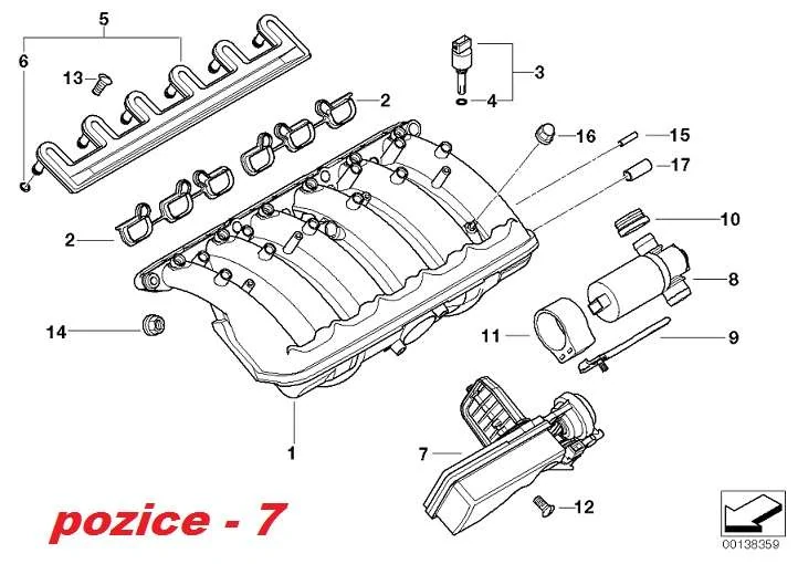 BMW 11617544805, 11617502275 (18-0614) Ventil, pneumatické řízení - nasávaný vzduch