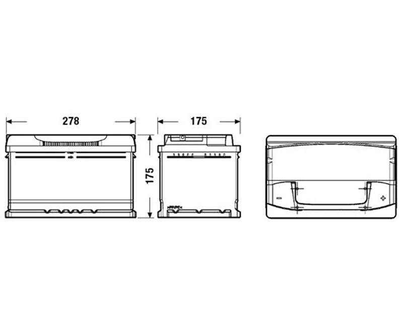 Autobaterie EXIDE Premium 12V 72Ah 720A, EA722