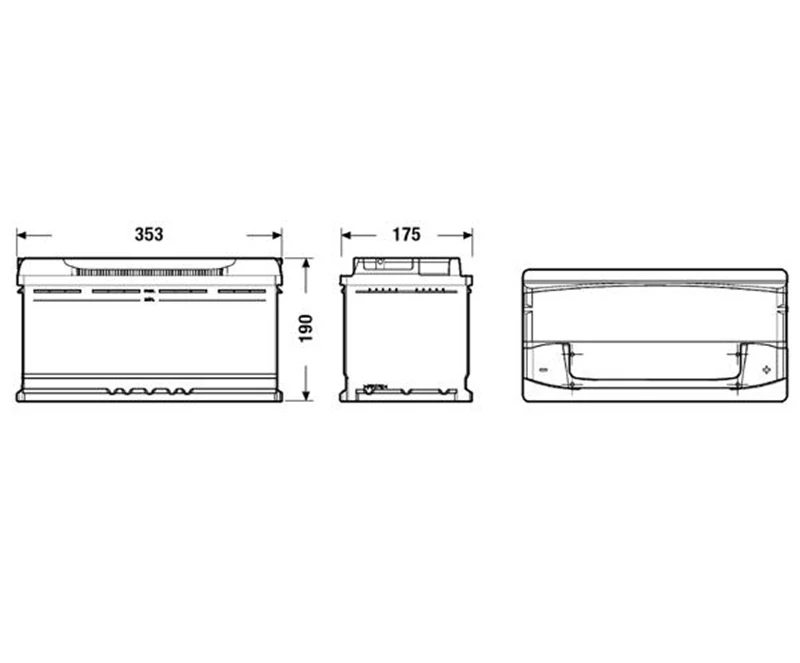 Autobaterie EXIDE Premium 12V 100Ah 900A EA1000