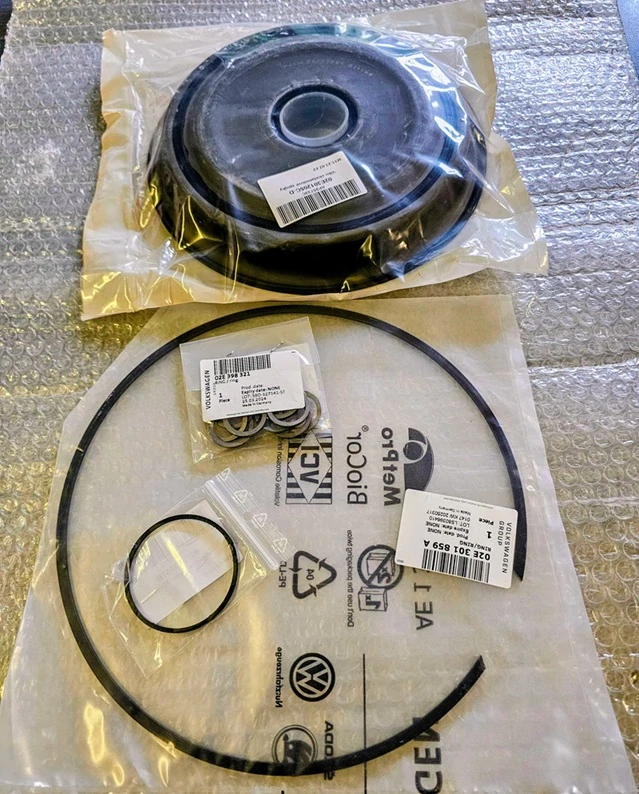 Sada příslušenství spojky DSG DQ250 (02E398321, 02E301859A, 02E301205C, 02E323557B)