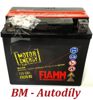 Motobaterie FIAMM Motorenergy AGM 6Ah 12V 70A FTZ7S-BS (YTZ7S-BS)