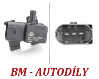 Senzor tlaku výfukových plynů HELLA pro BMW, MINI 13627805152, 13627789219