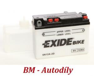 Motobaterie EXIDE BIKE Conventional 12Ah, 6V, 6N12A-2D