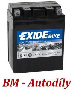 Motobaterie EXIDE BIKE Factory Sealed 12Ah, 12V, AGM12-14