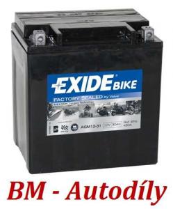 Motobaterie EXIDE BIKE Factory Sealed 30Ah, 12V, AGM12-31 (YIX30L-BS)