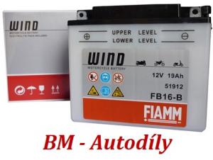 Motobaterie FIAMM WIND 19Ah 12V 200A FB16-B