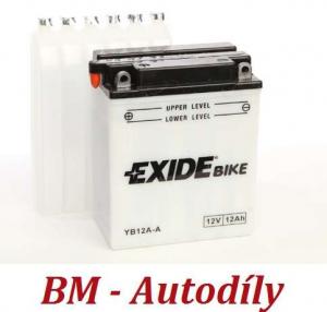Motobaterie EXIDE BIKE Conventional 12Ah, 12V, YB12A-A / EB12A-A
