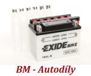 Motobaterie EXIDE BIKE Conventional 4Ah, 12V, YB4L-B, EB4L-B