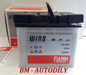 Motobaterie FIAMM 53030, 12V 30Ah, 300A (elektrolyt zdarma)